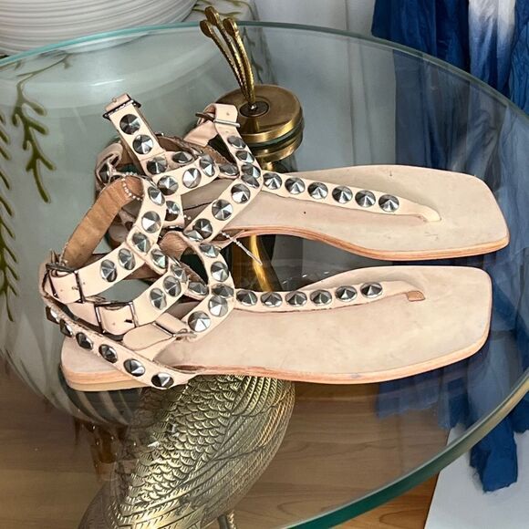 Jeffrey Campbell Chandelier Studded T-Bar Sandals - Picture 7 of 10